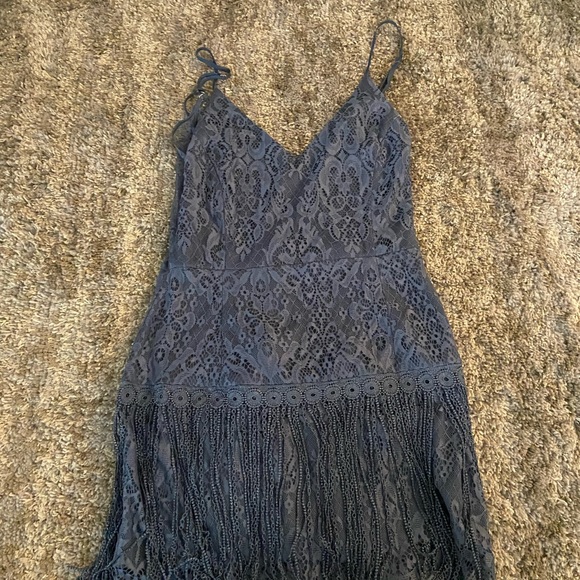 Blue fringe Xenia dress - Picture 2 of 7